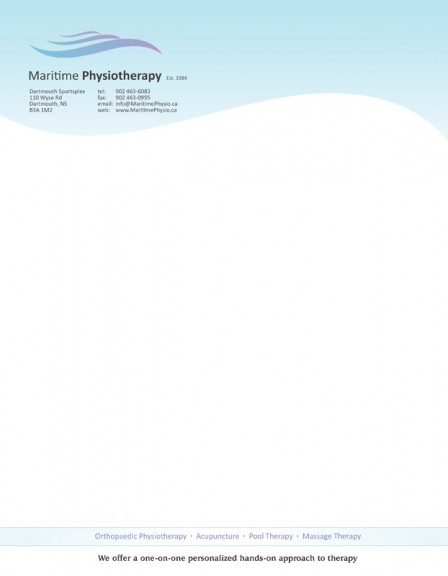 Maritime Physiotherapy Ltd. Letterhead